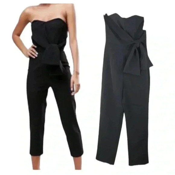 ASOS Bandeau Jumpsuit with Tie Detail - Picture 1 of 7